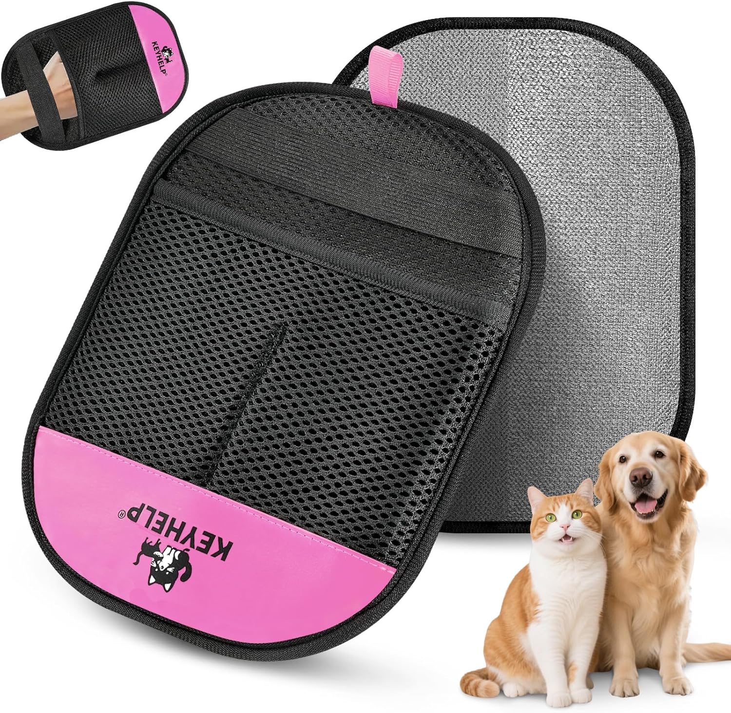 Pet Hair Removal Glove for Dogs & Cats